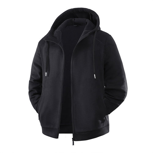 Herren Fleece-Softshell Hybridkapuzenjacke mit Teddy-Innenfutter & verstellbarer Kapuze Nord Taschen