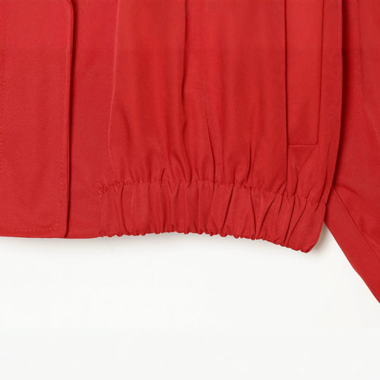 Damen Leichte Boxy-Übergangsjacke mit Funnelkragen und elastischem Saum Nord Taschen