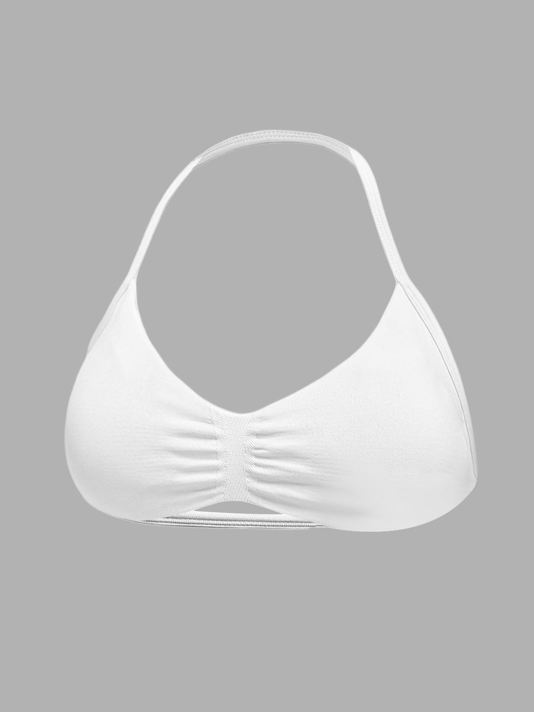 Damen Sport-Bikini-Oberteil mit hoch geschnittenen Shorts und nahtlosem Design