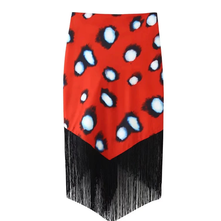 Damen Fransen‑Pareo mit Animal‑Print und Bindeschleife Nord Taschen