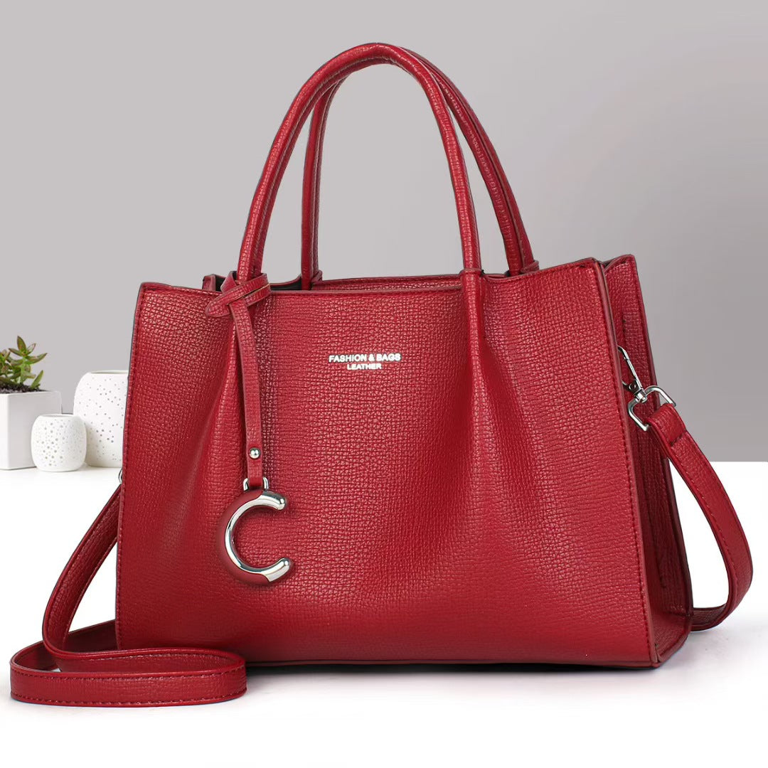 Damen Handtasche aus strukturiertem Kunstleder mit abnehmbarer Schulterriemen Nord Taschen