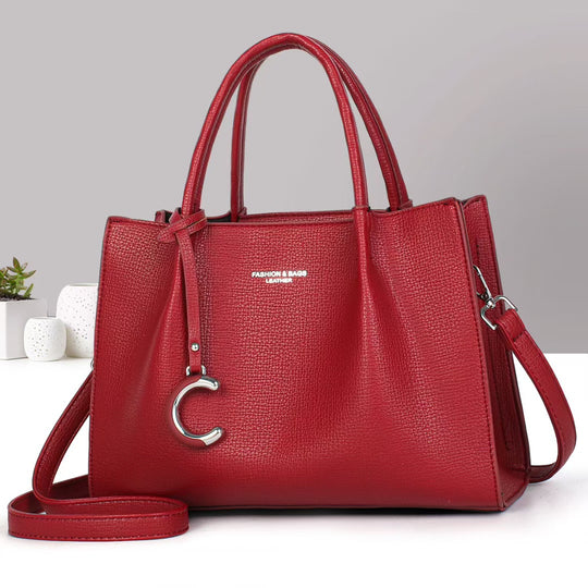 Damen Handtasche aus strukturiertem Kunstleder mit abnehmbarer Schulterriemen Nord Taschen
