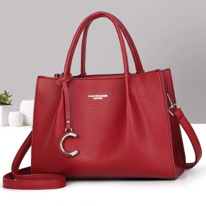 Damen Handtasche aus strukturiertem Kunstleder mit abnehmbarer Schulterriemen Nord Taschen