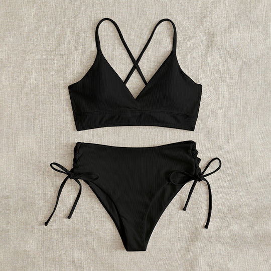 Damen Triangel-Bikini mit raffinierten Kordeldetails