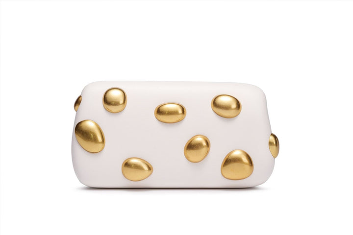 Damen elegante Clutch Tasche mit goldenen Akzenten Nord Taschen