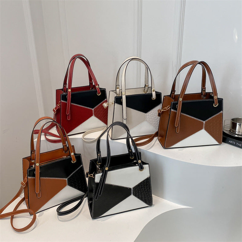 Damen modische Handtasche mit geometrischem Design und strukturierten Akzenten Nord Taschen