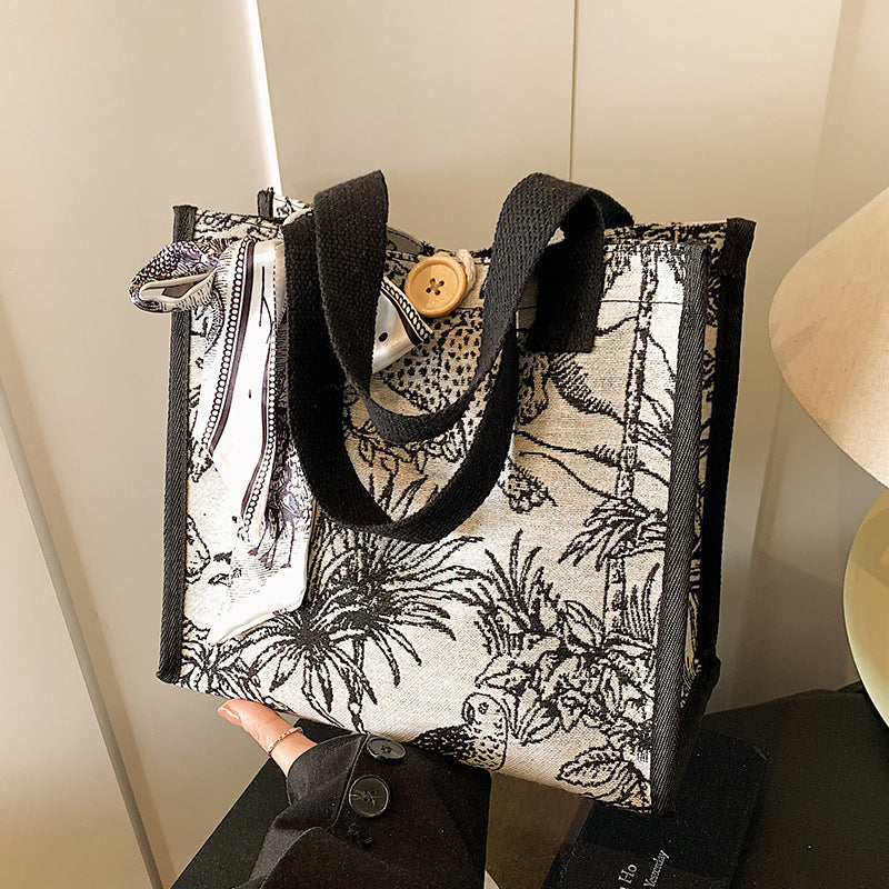 Damen Tragetasche mit floralem Motiv und multifunktionalem Design Nord Taschen