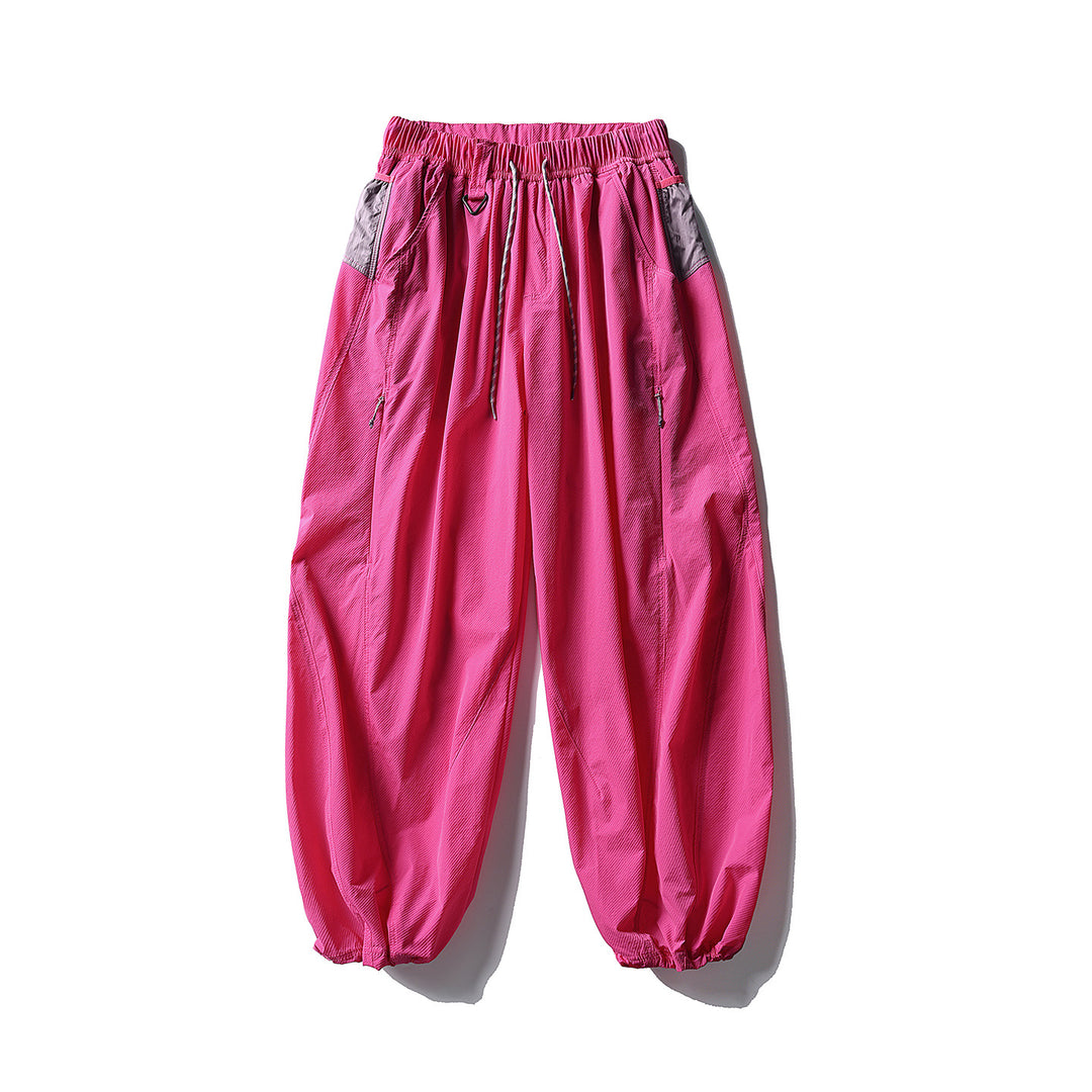 Damen Weite Ripstop-Ballon-Jogginghose mit Tunnelzug, Reißverschlusstaschen und elastischen Bündchen Nord Taschen