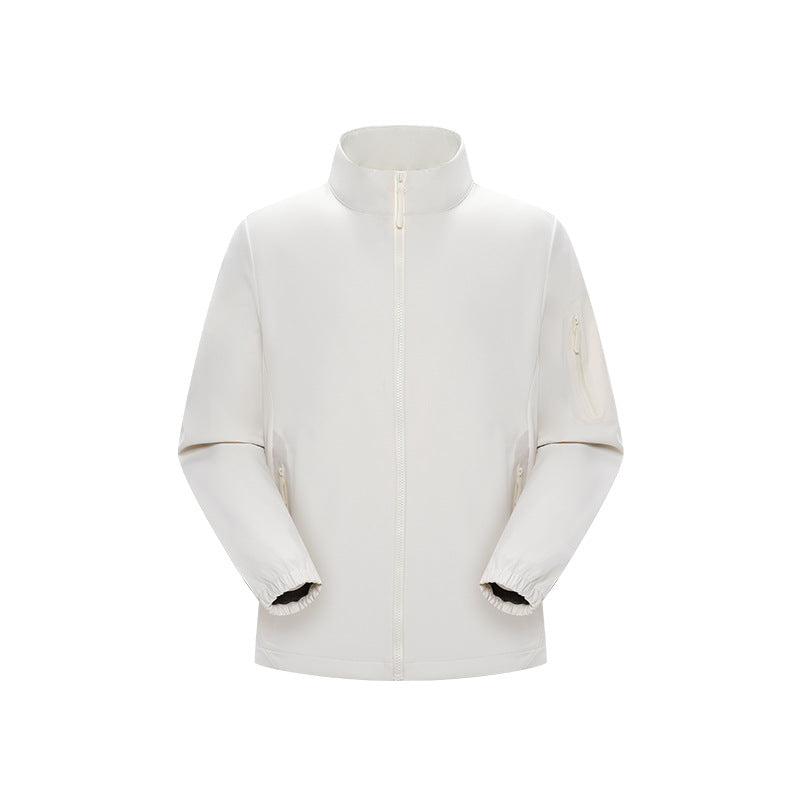 Unisex Leichte Softshell-Jacke mit Stehkragen, durchgehendem Reißverschluss und Ärmeltasche Nord Taschen