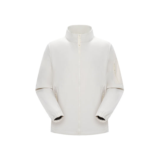 Unisex Leichte Softshell-Jacke mit Stehkragen, durchgehendem Reißverschluss und Ärmeltasche Nord Taschen