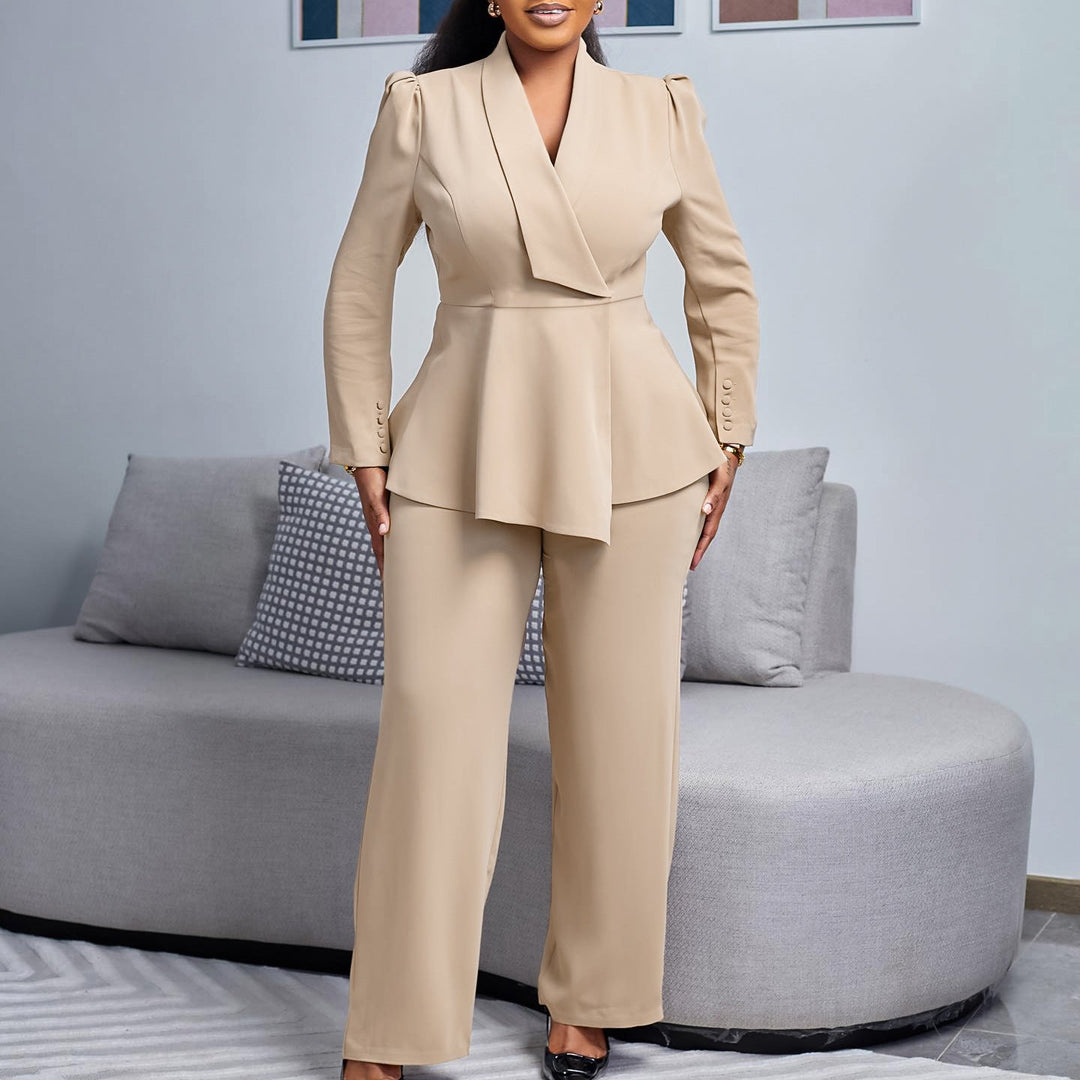 Damen Elegantes Blazer-Hosen-Set