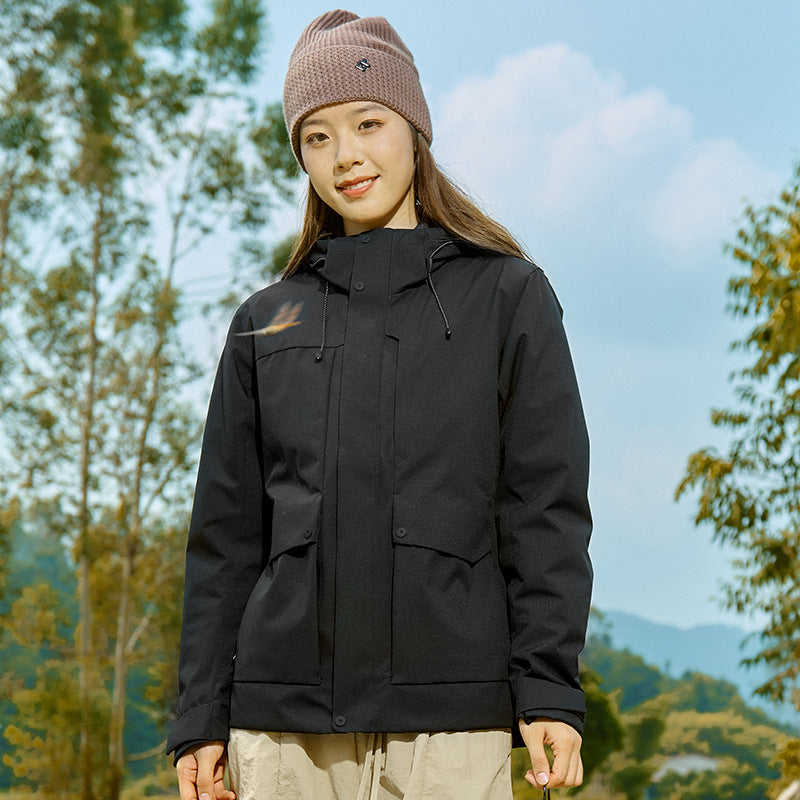Herren Technische wasserdichte Parka-Jacke mit verstellbarer Kapuze und multifunktionalen Taschen Nord Taschen