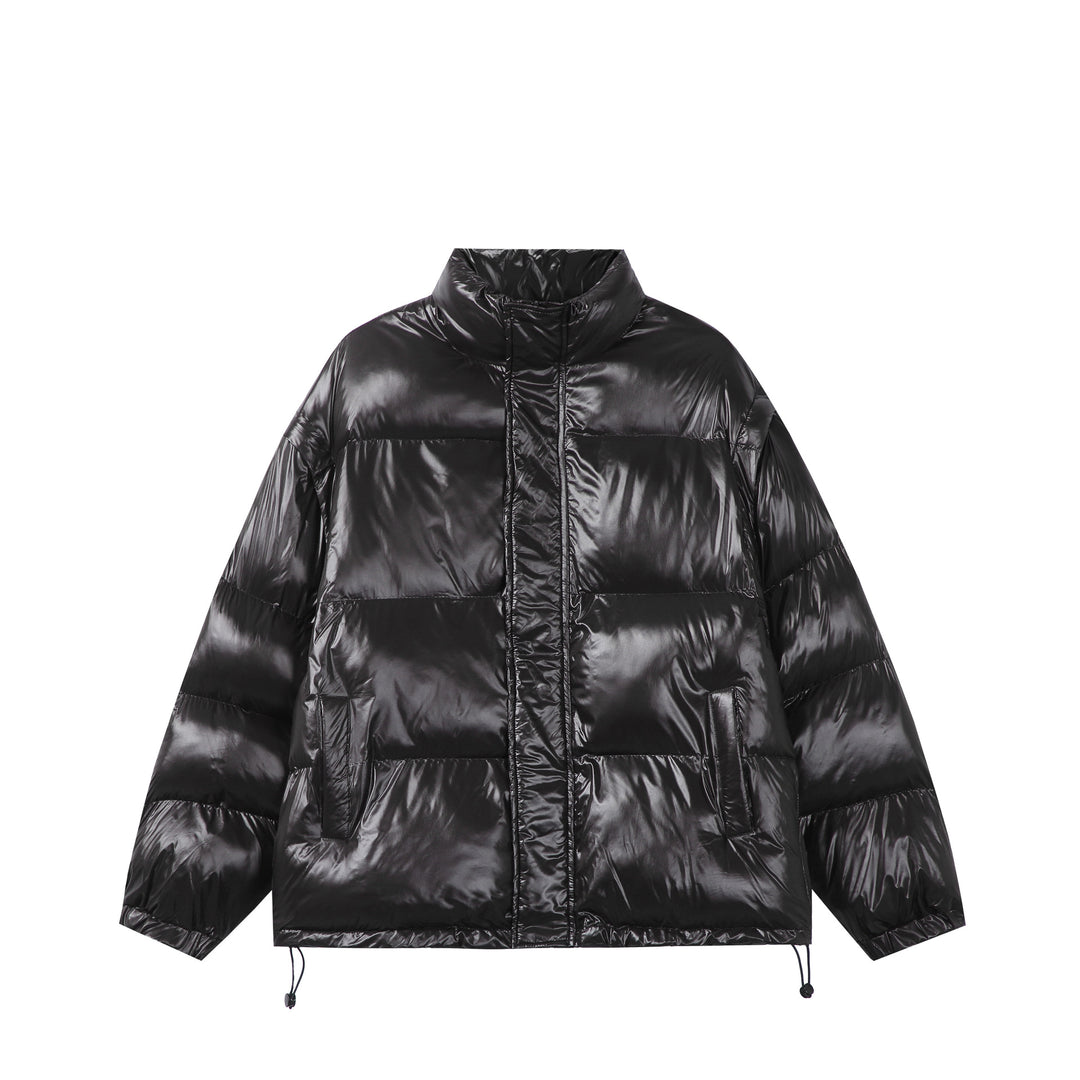 Unisex Glänzende Boxy‑Wattierte Oversize‑Pufferjacke mit hohem Stehkragen Nord Taschen