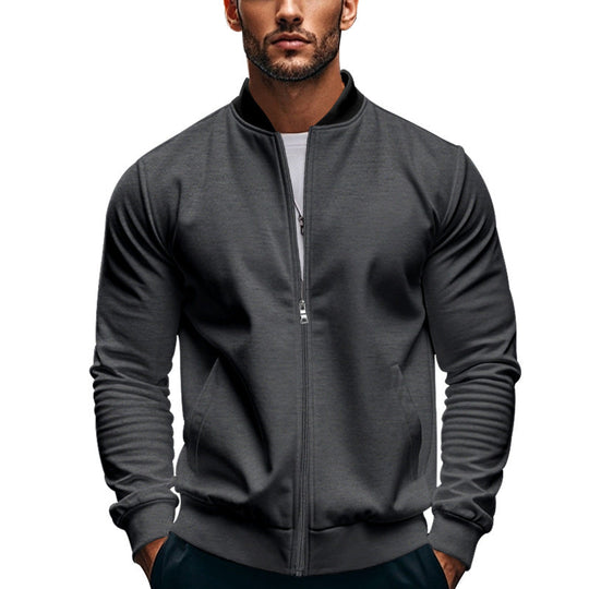 Herren stilvolle Sportjacke mit hochschließendem Kragen und praktischen Taschen