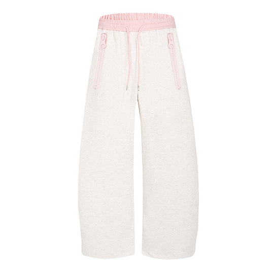 Damen Weite Lounge-Hose mit hohem Komfortbund, Kordelzug und Reißverschlusstaschen Nord Taschen