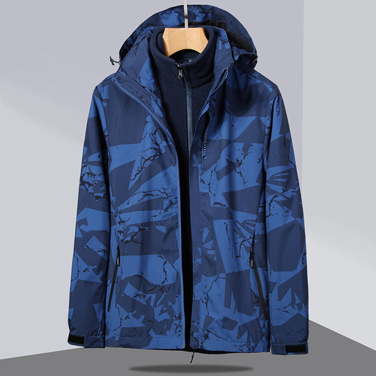 Damen zweilagige Softshelljacke mit abnehmbarer Fleece-Innenjacke und Kapuze Nord Taschen