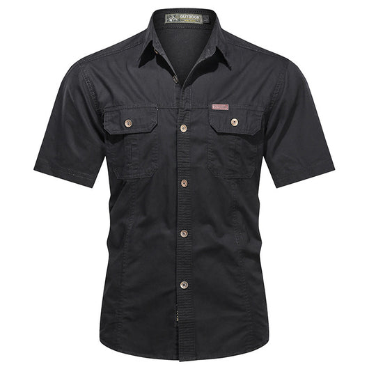 Men's  short-sleeve utility shirt with dual flap chest pockets and reinforced stitching Nord Taschen