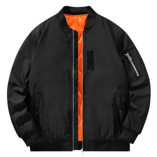 Herren Bomberjacke im Fliegerstil mit wattierter Thermofütterung und Ärmel-Utilitytasche Nord Taschen