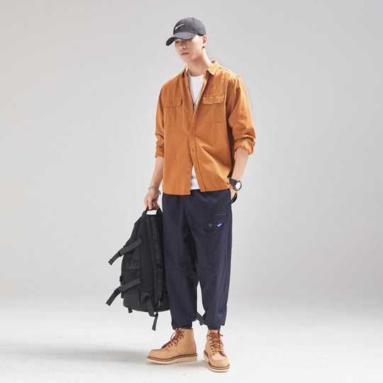 Herren Overshirt aus Baumwoll‑Twill mit Pattentaschen und Relaxed‑Fit Nord Taschen