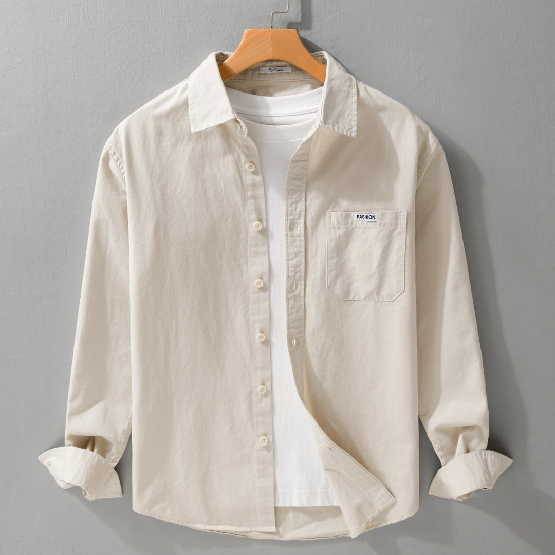Herren Leichtes Baumwoll-Overshirt mit Brusttasche, Soft‑Touch und Relaxed-Schnitt Nord Taschen