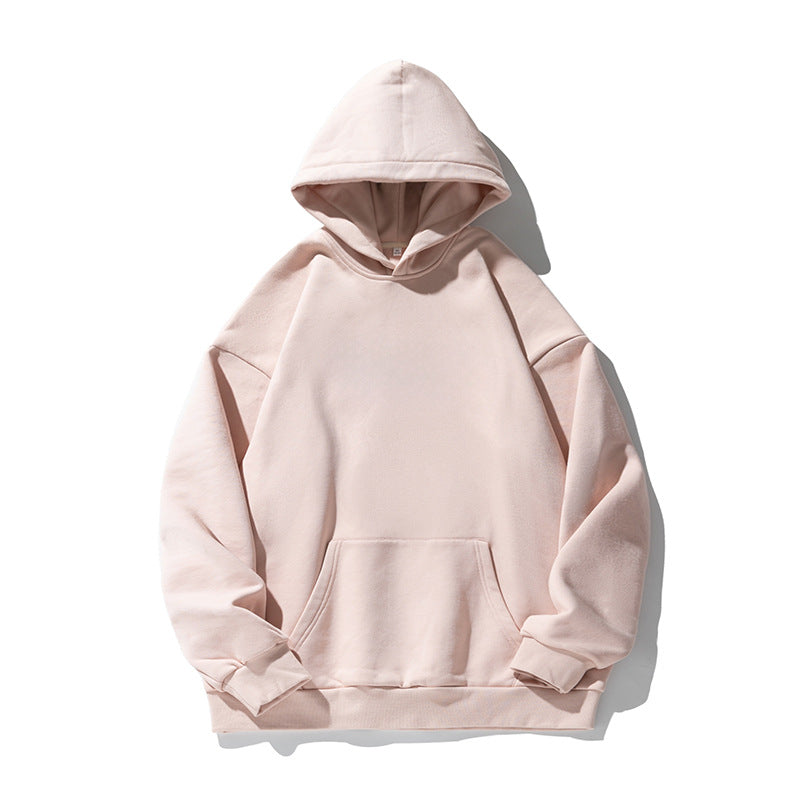 Unisex Kastenförmiger Kapuzenpullover mit minimalistischer Nahtführung, Kängurutasche und verlängertem Rückenteil Nord Taschen