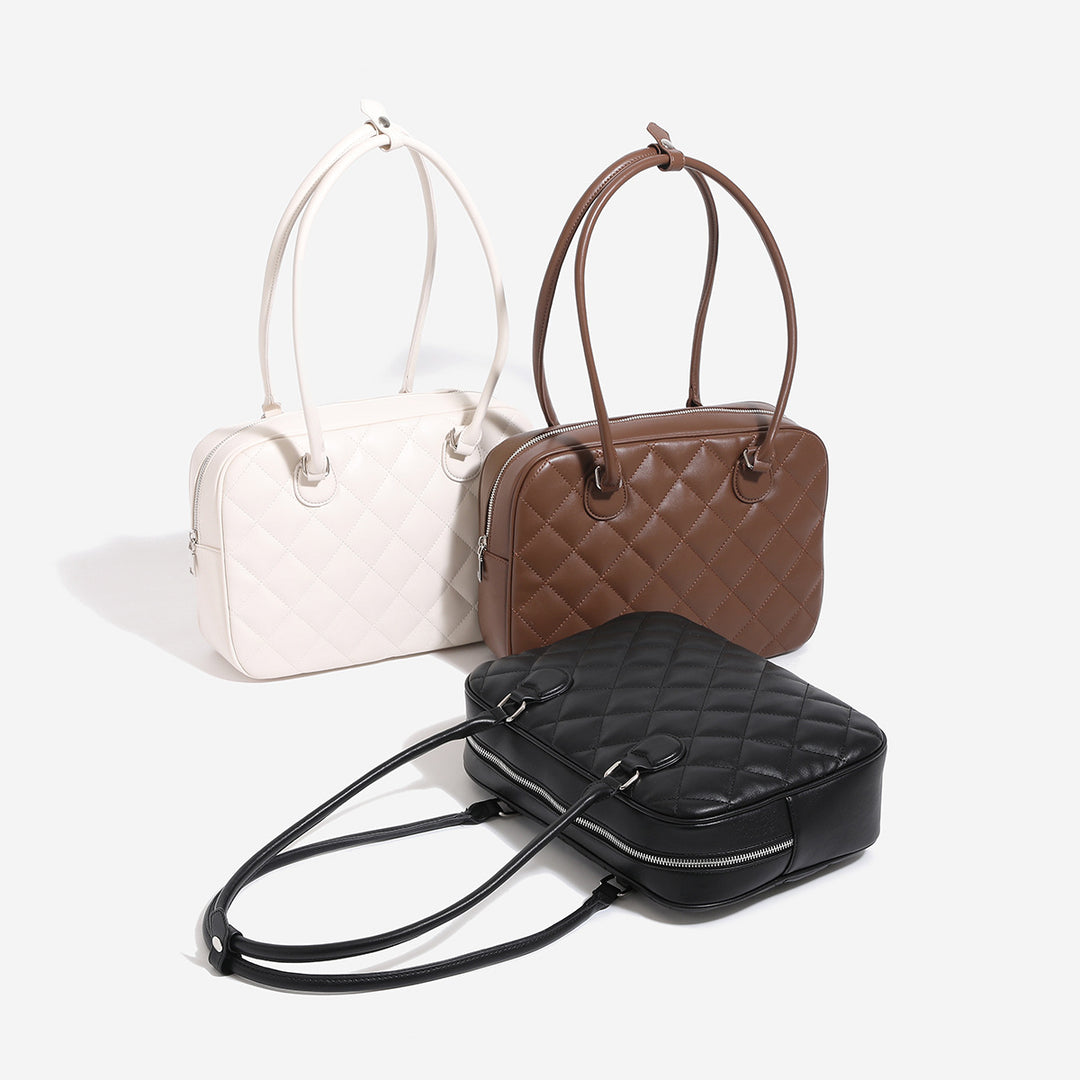 Damen elegante Handtasche mit strukturierter Steppoptik Nord Taschen