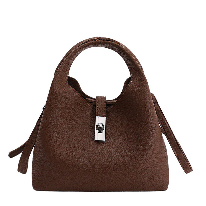Damen Hobo-Tasche aus strukturiertem Kunstleder mit elegantem Verschluss Nord Taschen