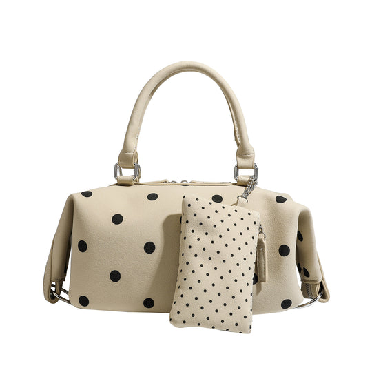 Damen Handtasche mit Polka-Dots und abnehmbarer Geldbörse Nord Taschen