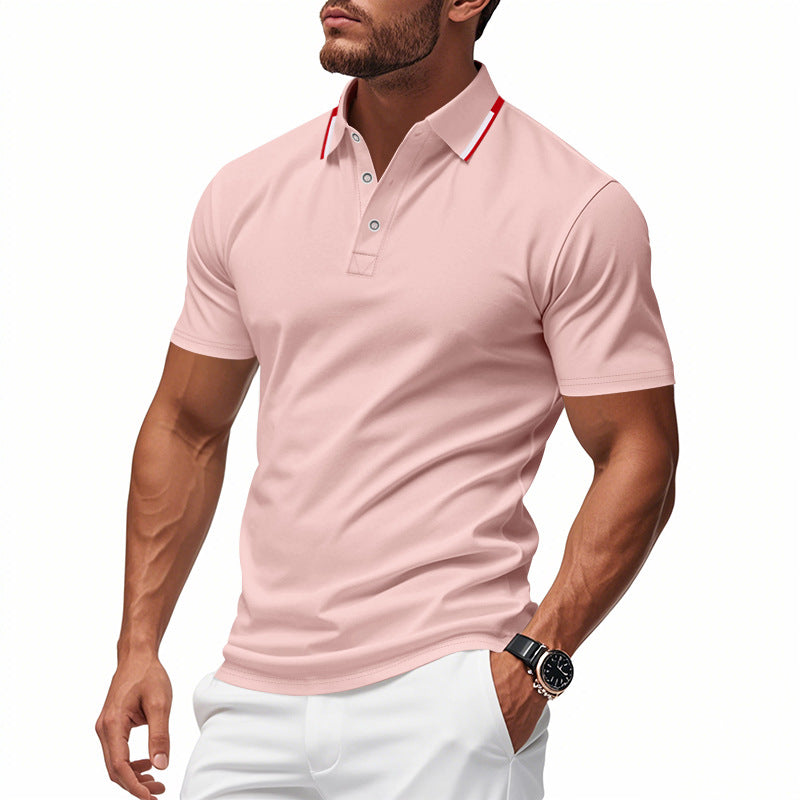 Herren Polo-Shirt mit modernem Kragen und atmungsaktiver Struktur Nord Taschen