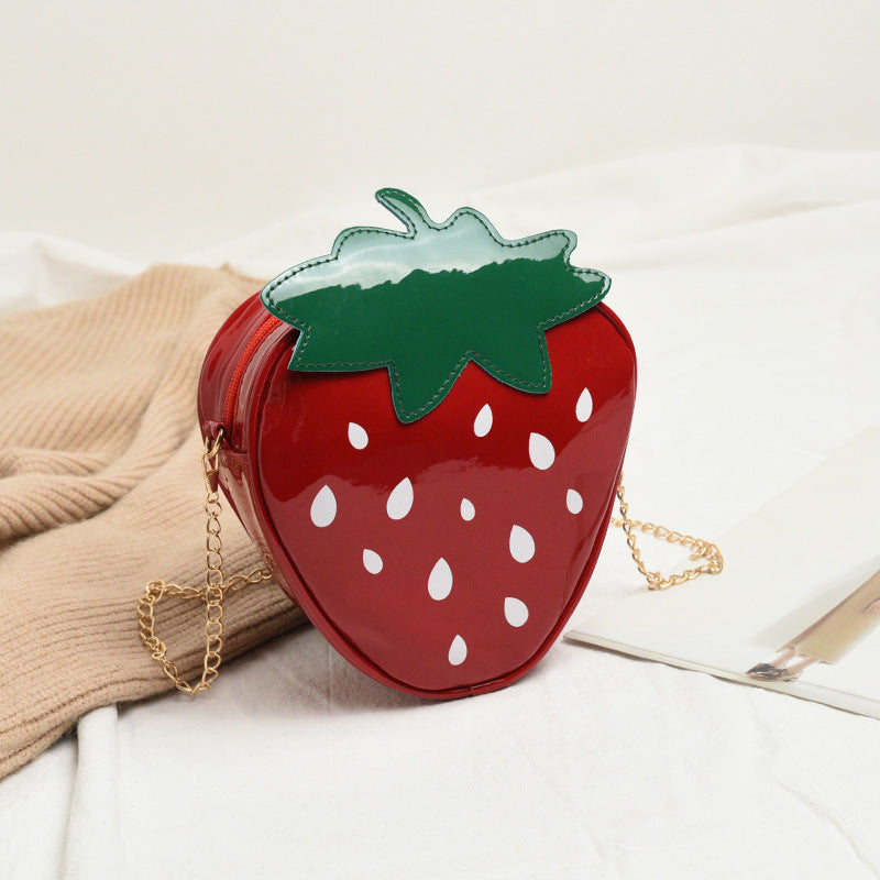 Damen Tasche im fruchtigen Erdbeer-Design mit abnehmbarem Schulterriemen Nord Taschen