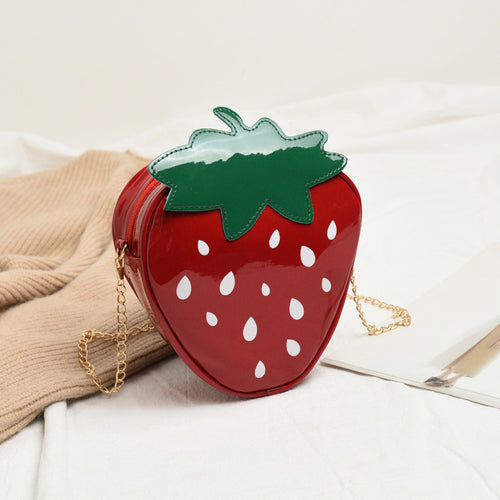 Damen Tasche im fruchtigen Erdbeer-Design mit abnehmbarem Schulterriemen Nord Taschen