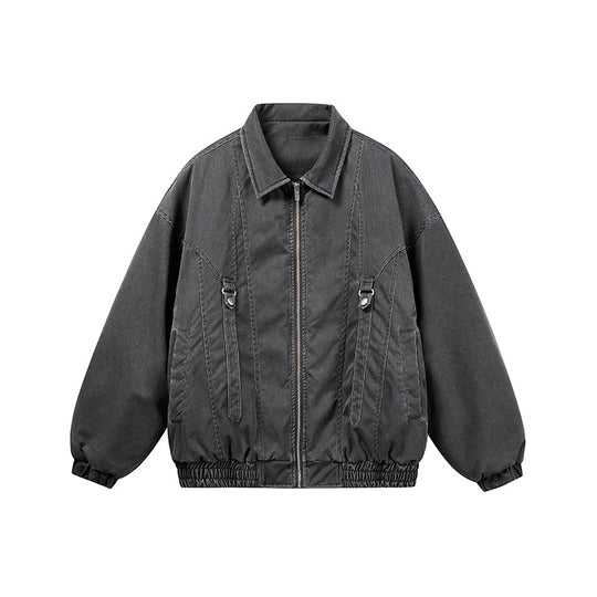 Unisex Oversize-Bomberjacke im Canvas-Look mit Reißverschluss, elastischem Saum und D-Ring-Details Nord Taschen
