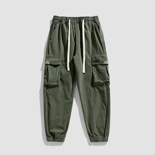 Herren Cargo-Jogger im Military-Style aus Baumwoll-Twill mit Tunnelzugbund und Mehrfachklappentaschen Nord Taschen