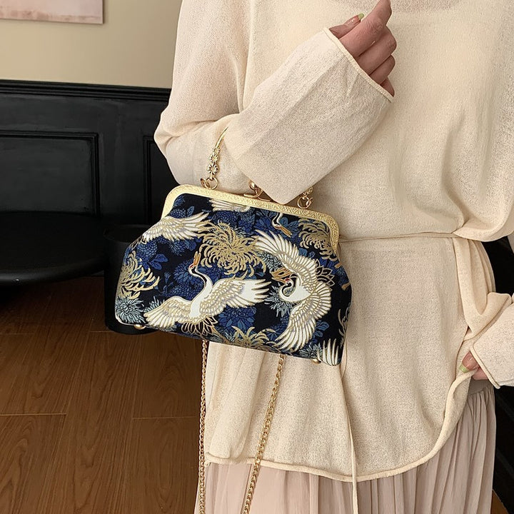 Damenhandtasche mit eleganter floraler Stickerei Nord Taschen