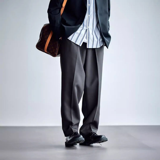 Herren Weite Chino-Hose mit Bundfalten und lockerem Schnitt Nord Taschen