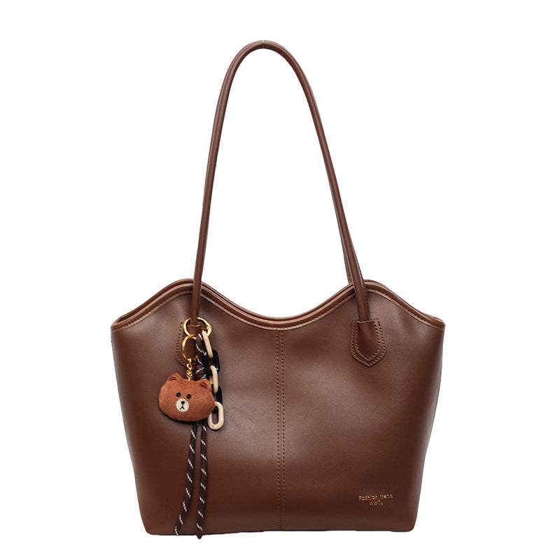 Damen trendige Shopper Tasche mit verspieltem Tieranhänger Nord Taschen