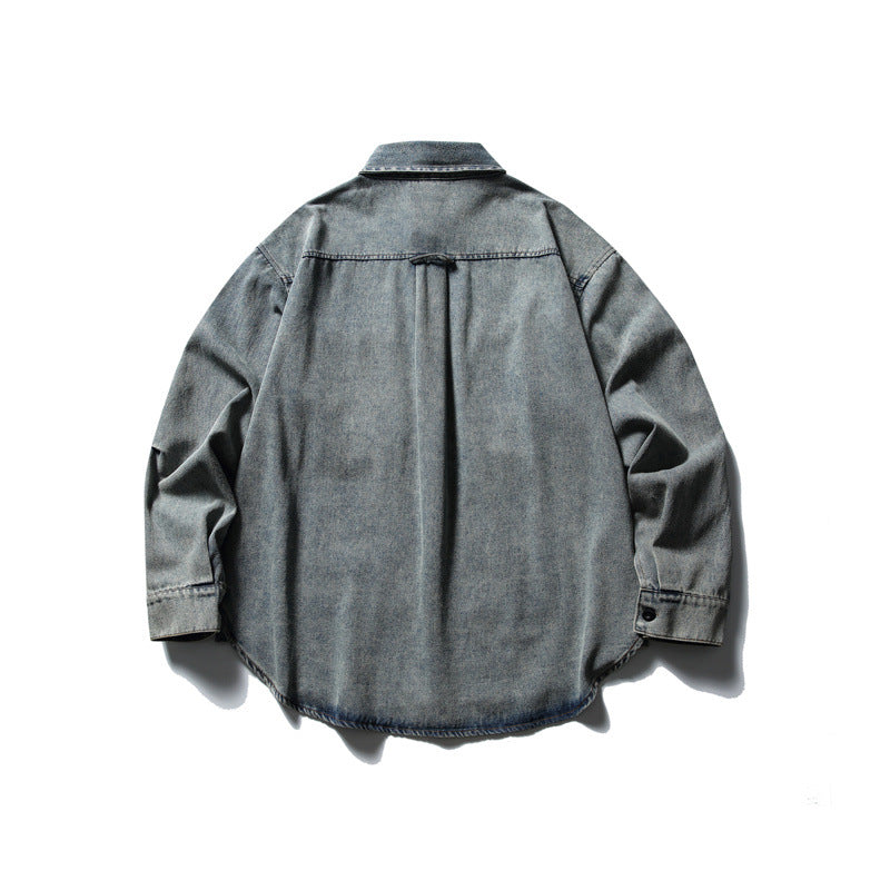 Unisex Oversized Denim‑Chorejacke im kastigen Boxy‑Cut mit großen Pattentaschen Nord Taschen