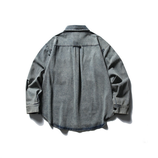 Unisex Oversized Denim‑Chorejacke im kastigen Boxy‑Cut mit großen Pattentaschen Nord Taschen