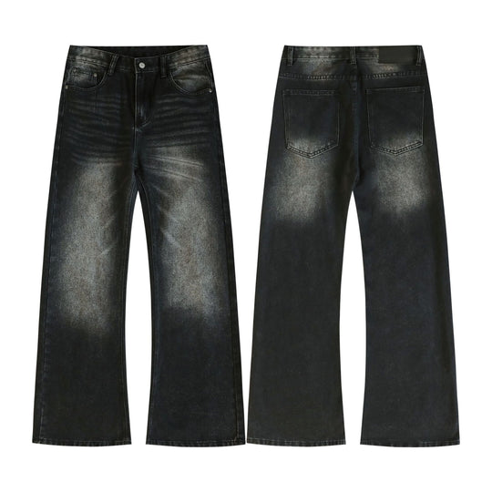 Herren Weite Schlagjeans aus gewaschenem Denim mit dezenten Fade-Effekten Nord Taschen