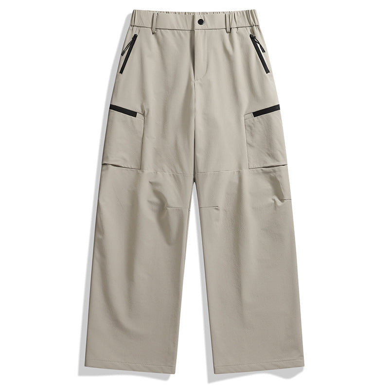 Herren weite Utility-Cargohose mit Reißverschluss‑Taschen und vorgeformten Knien Nord Taschen