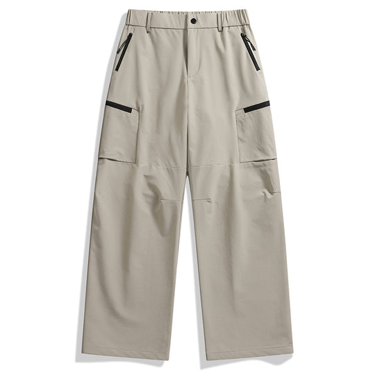 Herren weite Utility-Cargohose mit Reißverschluss‑Taschen und vorgeformten Knien Nord Taschen