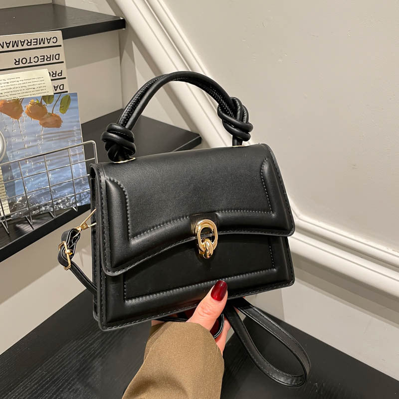 Damen elegante Umhängetasche mit geflochtenem Tragegriff und stilvollem Verschluss Nord Taschen