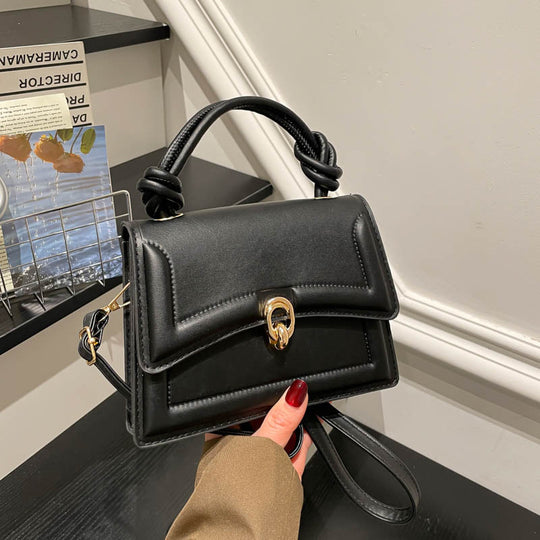 Damen elegante Umhängetasche mit geflochtenem Tragegriff und stilvollem Verschluss Nord Taschen