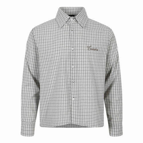 Herren Kariertes Gingham-Hemd mit Button-Down-Kragen und Bruststickerei Nord Taschen