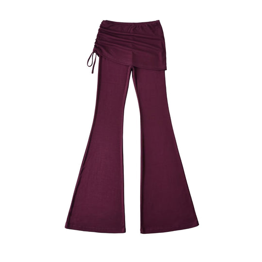 Damen Schlaghose mit integrierter Mini‑Rock‑Überlage und Kordelzug Nord Taschen