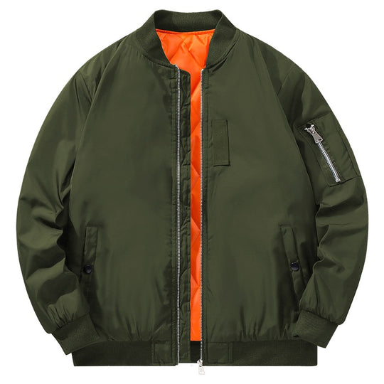 Herren Bomberjacke im Fliegerstil mit wattierter Thermofütterung und Ärmel-Utilitytasche Nord Taschen