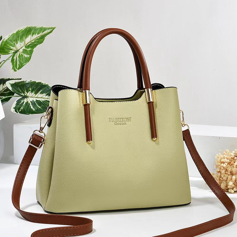 Damen modische Handtasche mit strukturiertem Leder und abnehmbarem Schulterriemen Nord Taschen