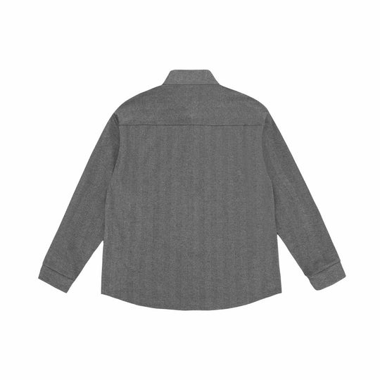 Herren Hemdjacke mit Stehkragen und Fischgrätstruktur Nord Taschen
