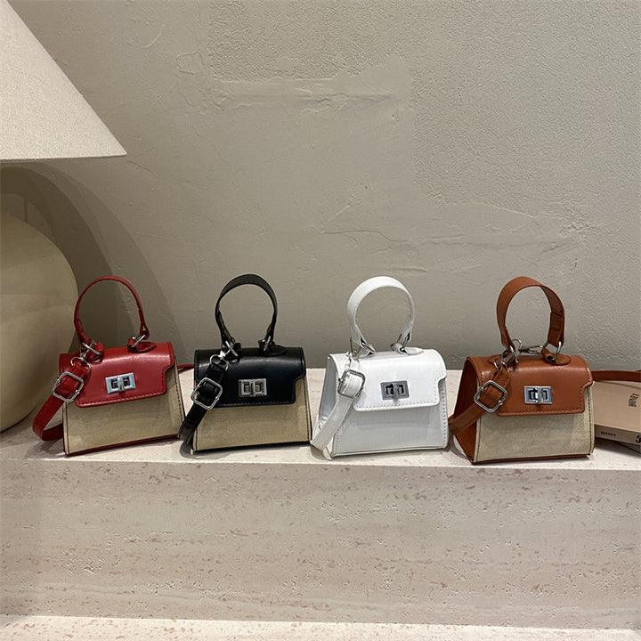 Damen Mini-Handtasche mit luxuriösem Lederlook und praktischen Tragegriffen Nord Taschen