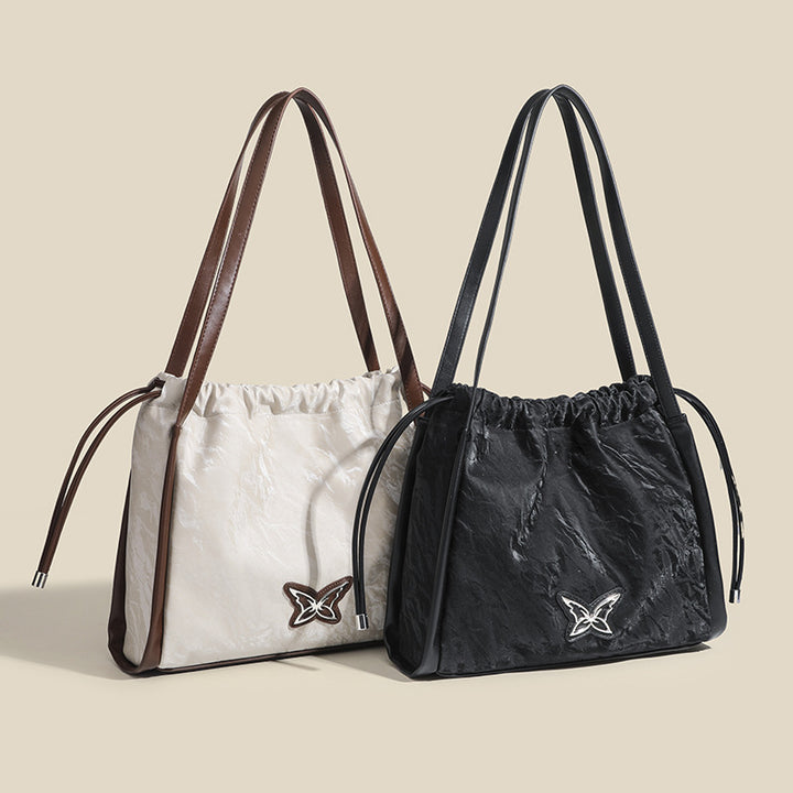 Damen modische Beuteltasche mit raffiniertem Zugband Nord Taschen